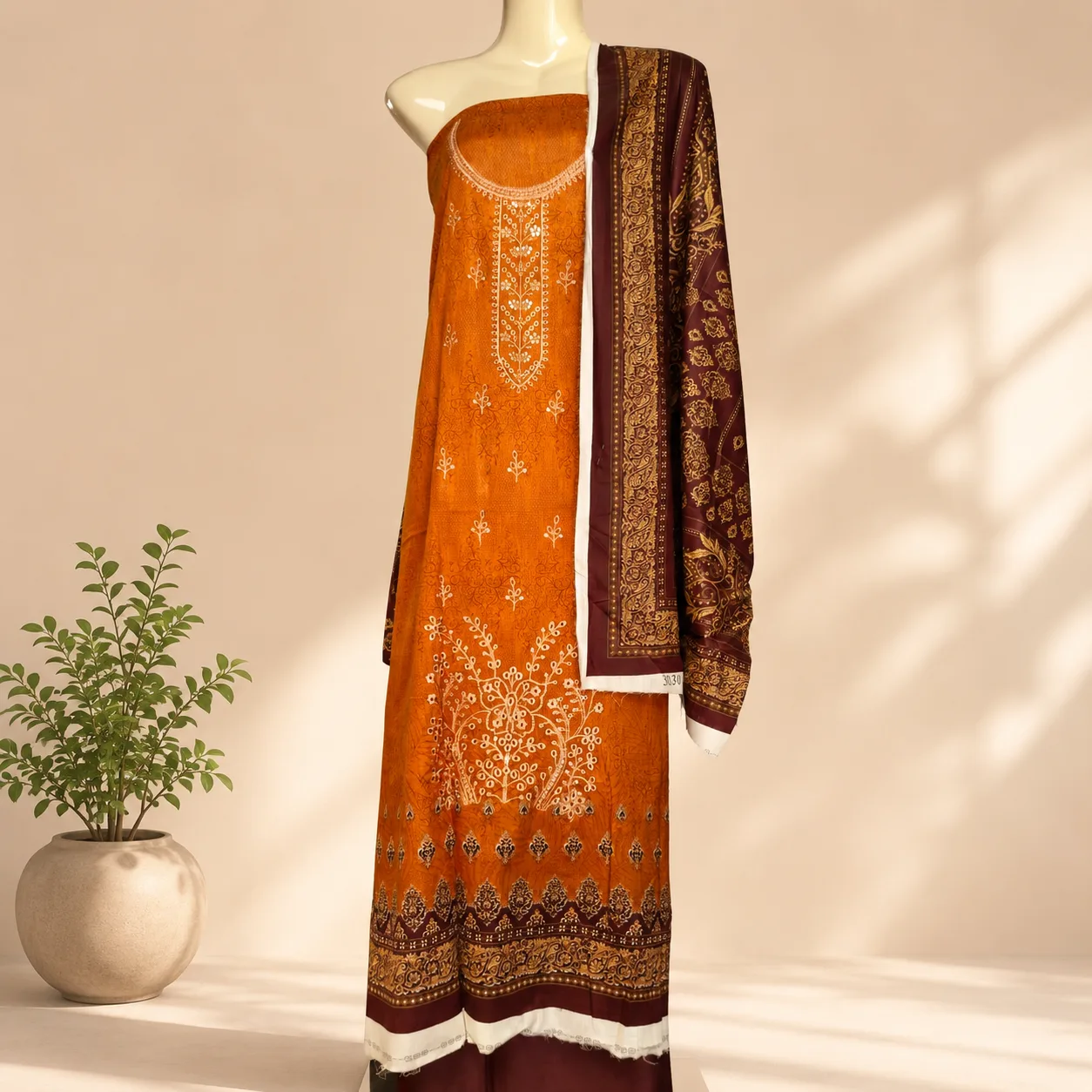 Sapphire Brand Premium – 3 Piece Unstitched Suit