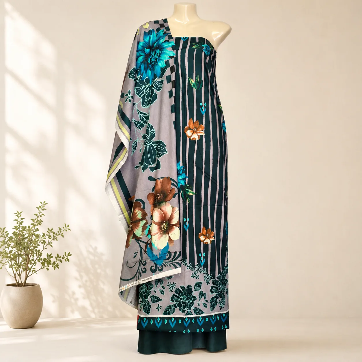 Gul Ahmed Brand Premium Lawn – 3 Piece Unstitched Suit