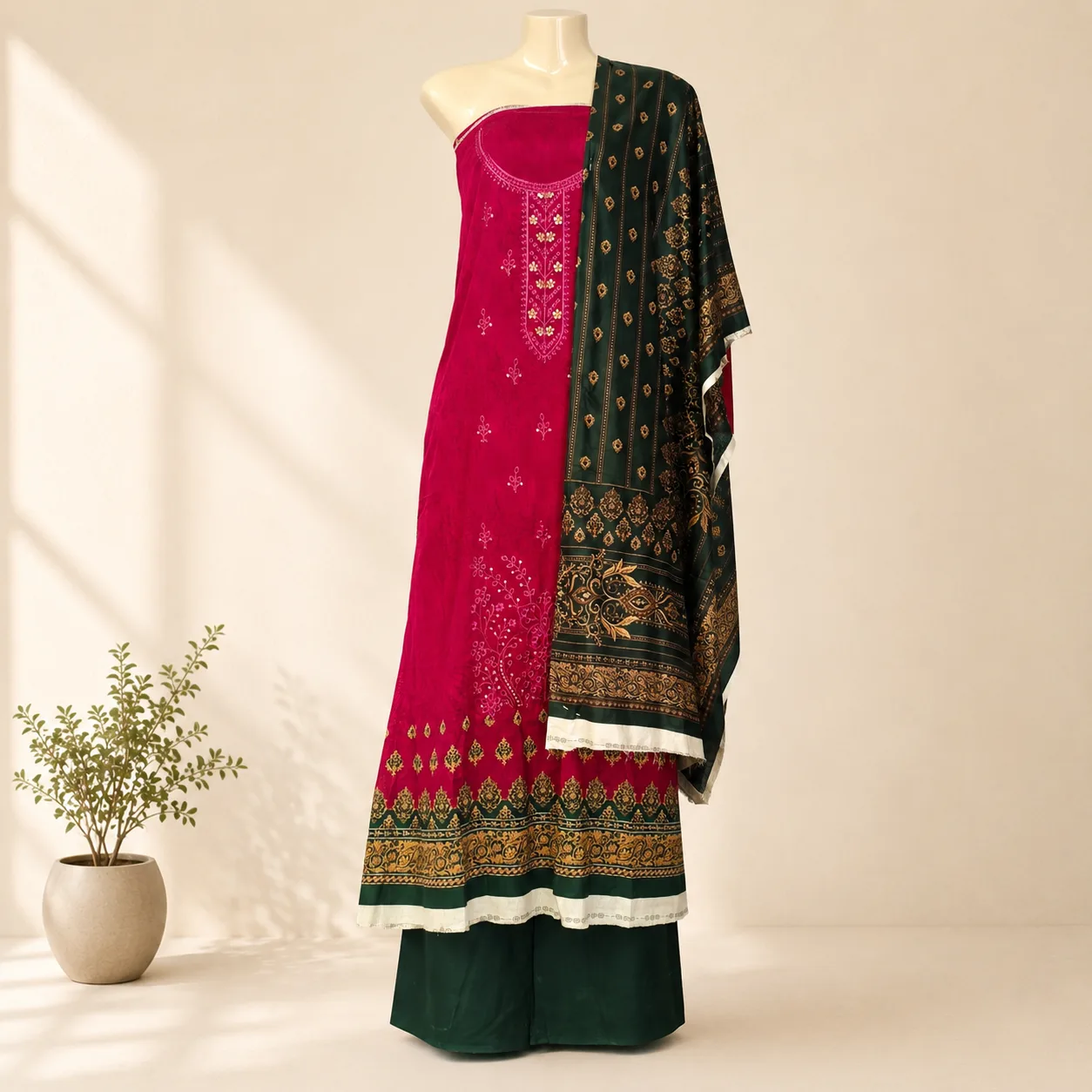 Sapphire Brand Premium – 3 Piece Unstitched Suit