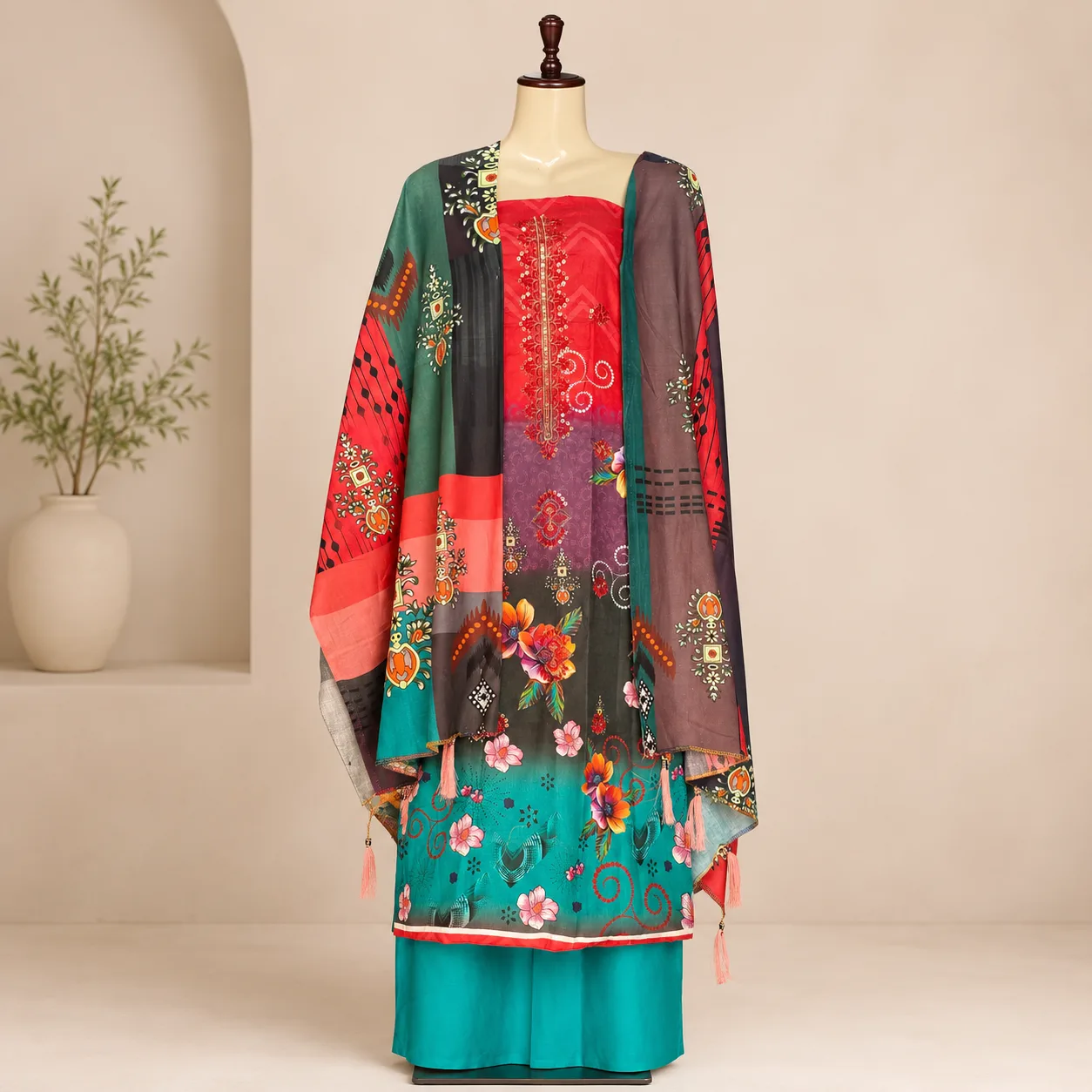 Gul Ahmed Brand Premium Lawn – 3 Piece Unstitched Suit