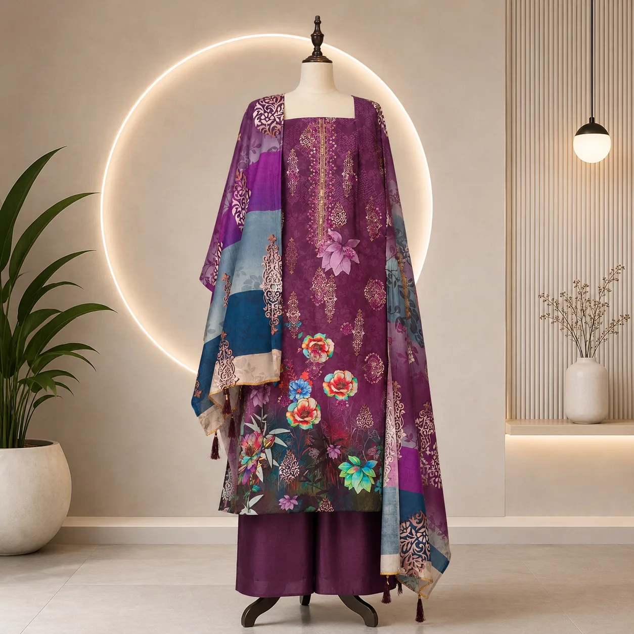 Gul Ahmed Brand Premium Lawn – 3 Piece Unstitched Suit