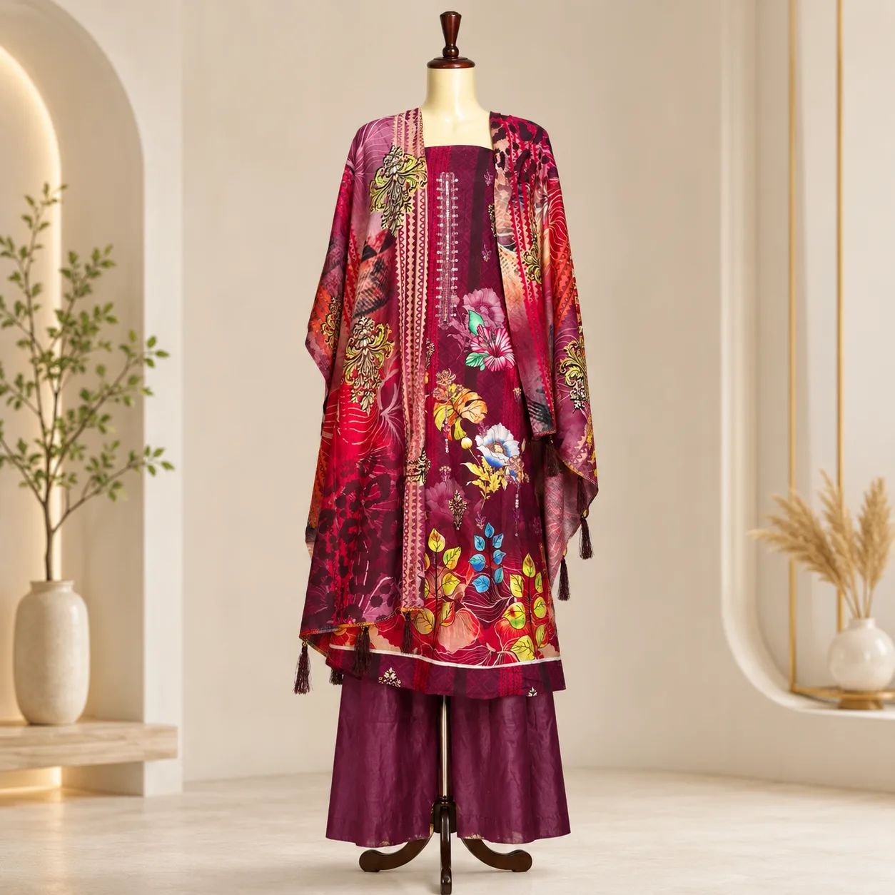 Gul Ahmed Brand Premium Lawn – 3 Piece Unstitched Suit