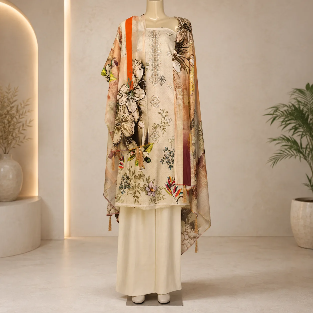 Gul Ahmed Brand Premium Lawn – 3 Piece Unstitched Suit