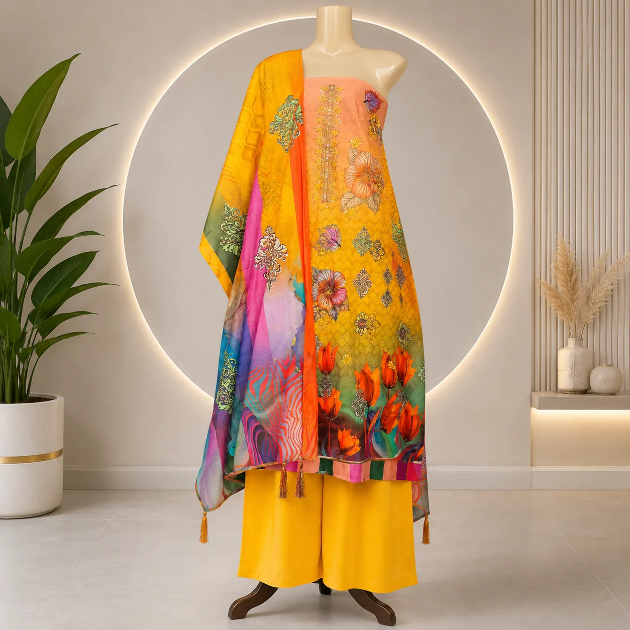 Gul Ahmed Brand Premium Lawn – 3 Piece Unstitched Suit