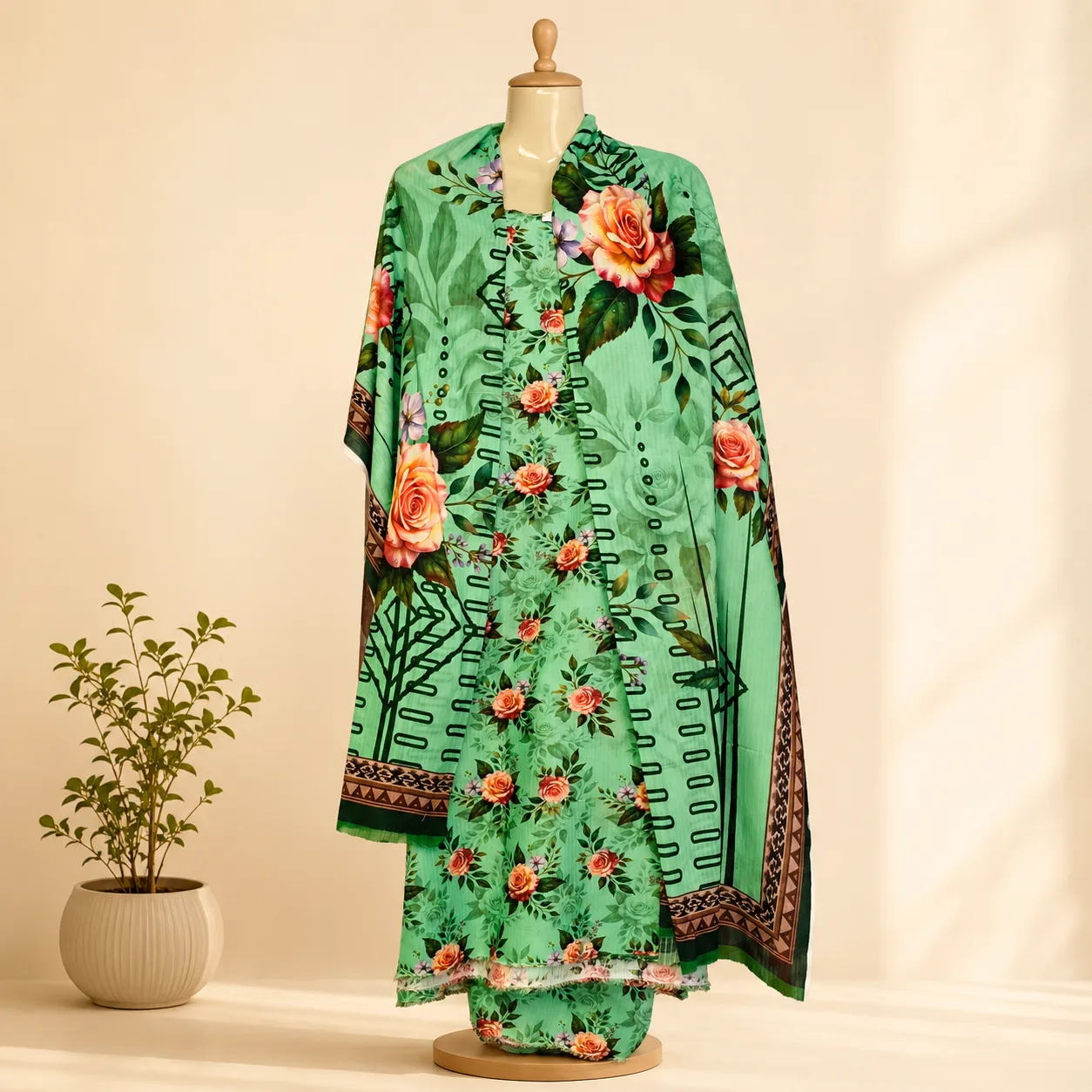Bana Dora Premium Lawn – 3 Piece Unstitched Suit