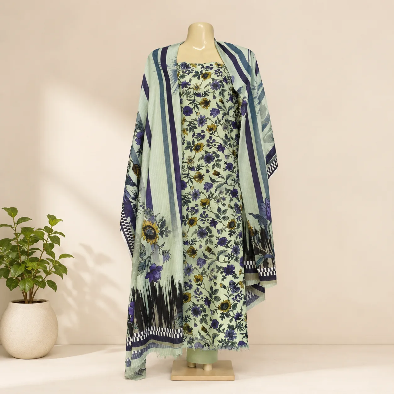 Bana Dora Premium Lawn – 3 Piece Unstitched Suit