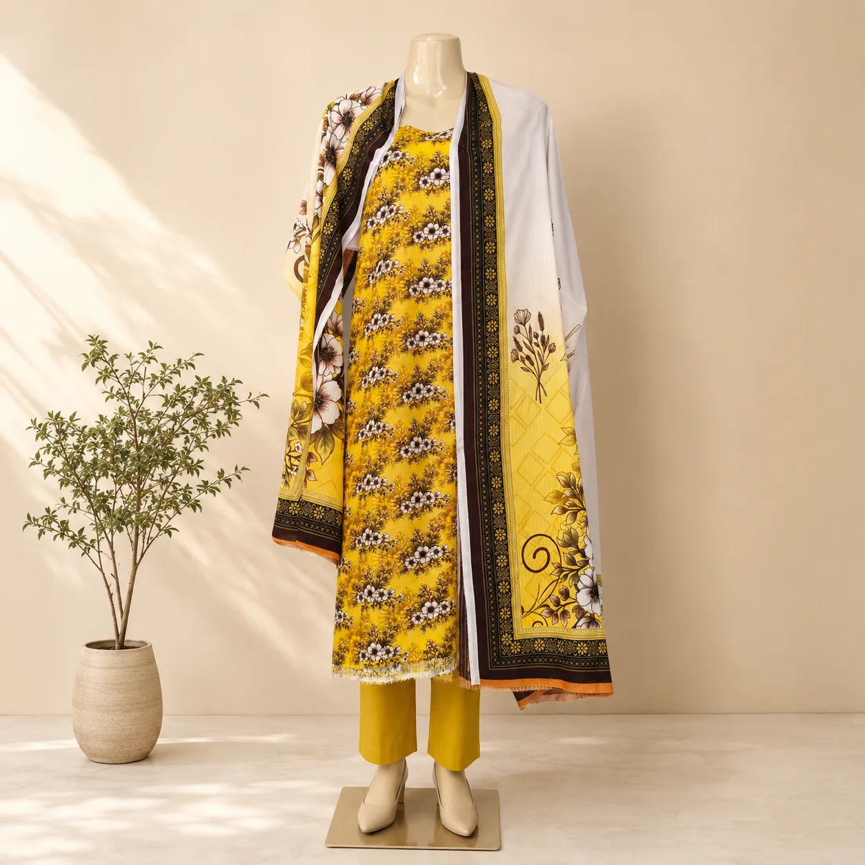 Bana Dora Premium Lawn – 3 Piece Unstitched Suit
