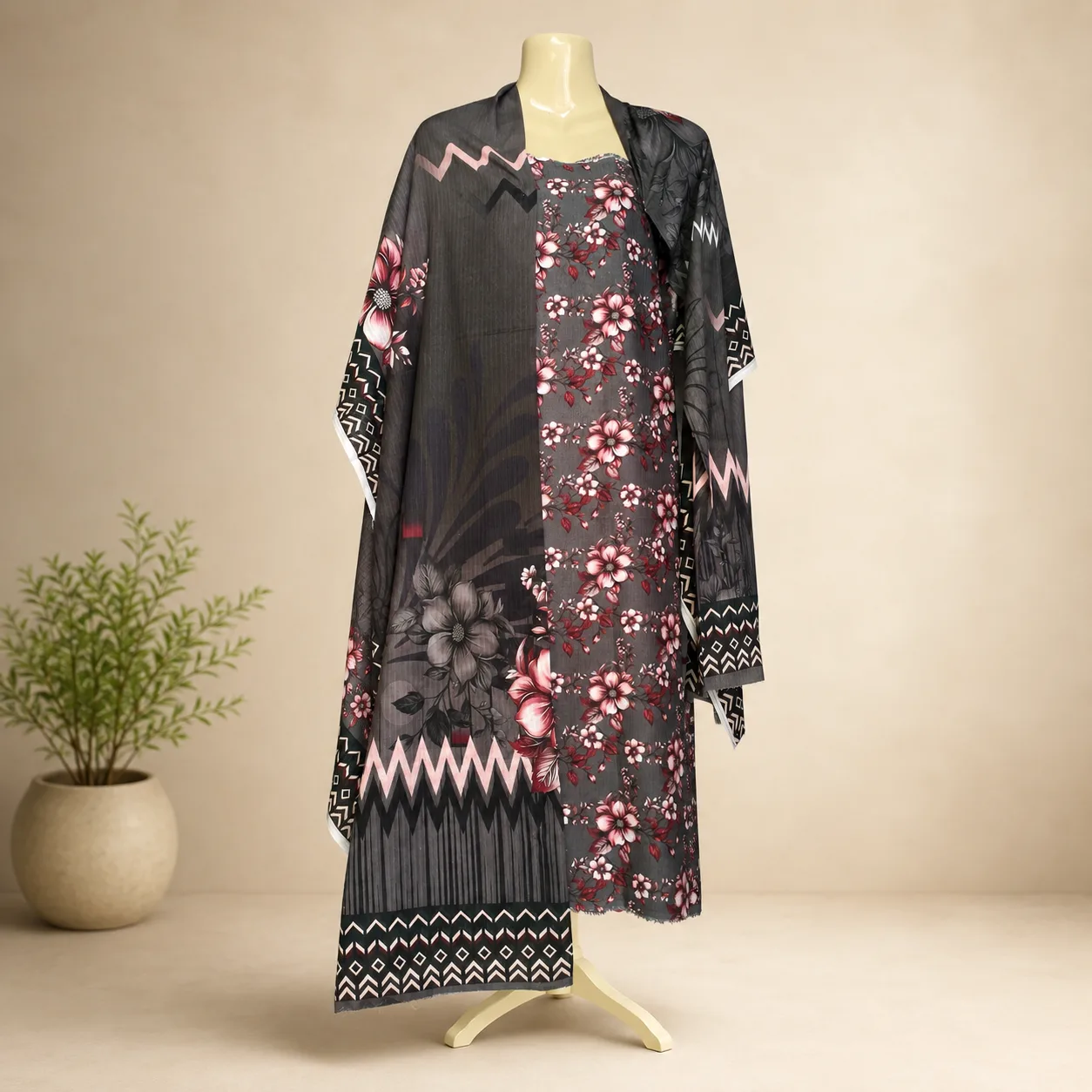 Bana Dora Premium Lawn – 3 Piece Unstitched Suit